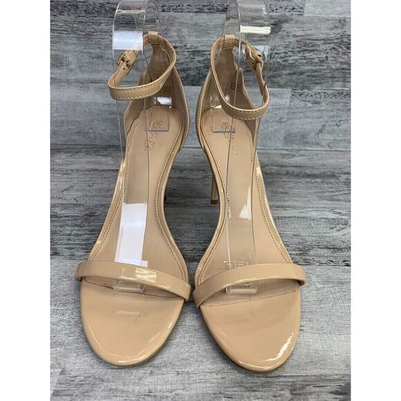 Rachel Zoe Womens Nude Patent Leather Ankle Strap Stiletto Heels Size 9.5 - Picture 2 of 8